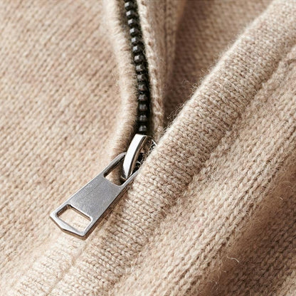 Herren-Troyer-Pullover mit Half-Zip und Stehkragen aus Feinstrick, Ansicht 7