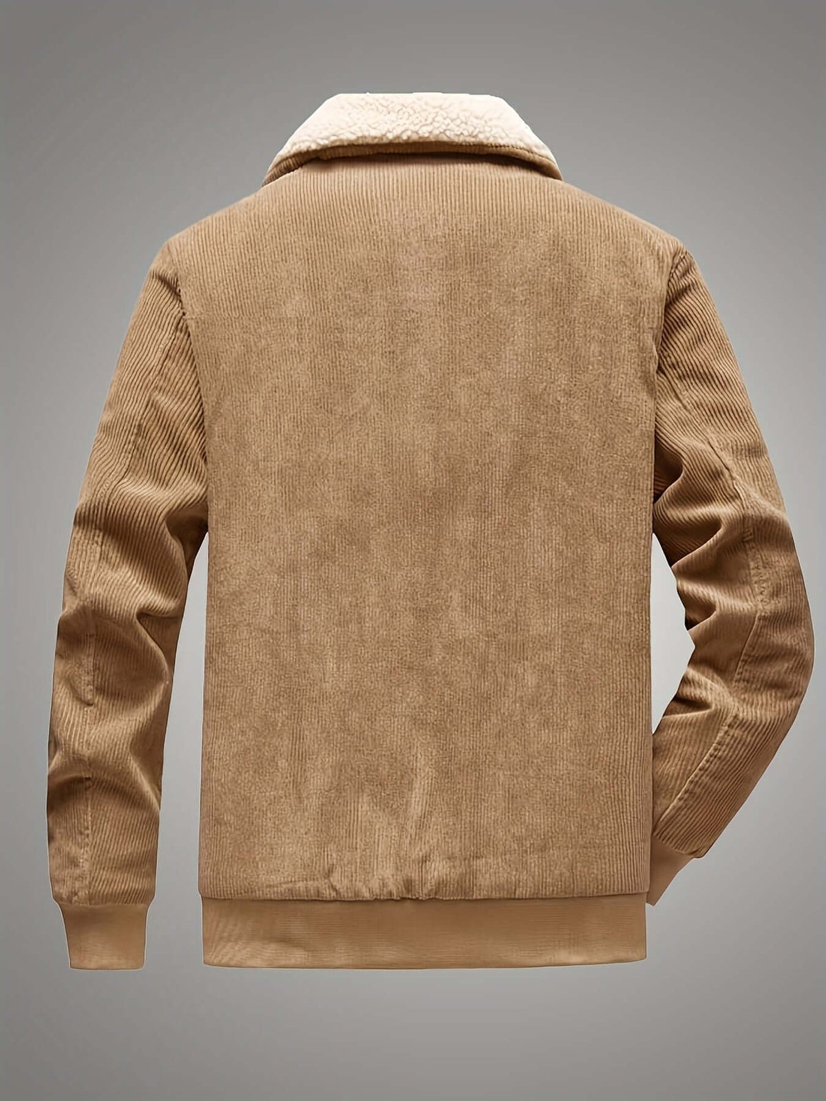 Herren-Winterjacke aus Cord mit Teddyfutter, Teddykragen und Reißverschluss, Ansicht 6