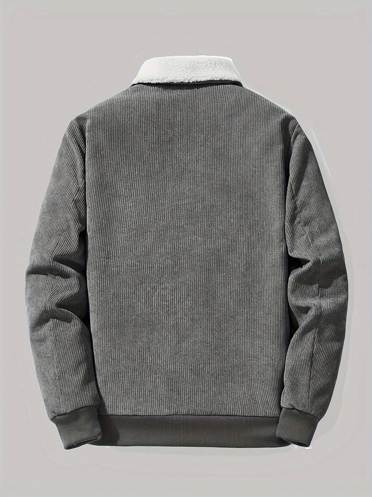 Herren-Winterjacke aus Cord mit Teddyfutter, Teddykragen und Reißverschluss, Ansicht 7