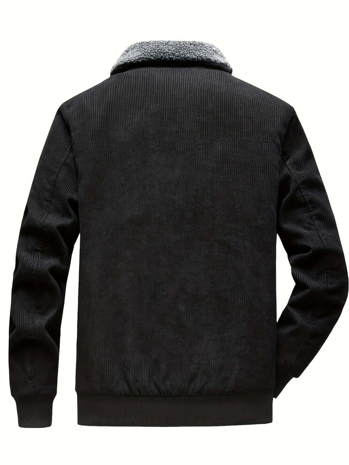 Herren-Winterjacke aus Cord mit Teddyfutter, Teddykragen und Reißverschluss, Ansicht 8