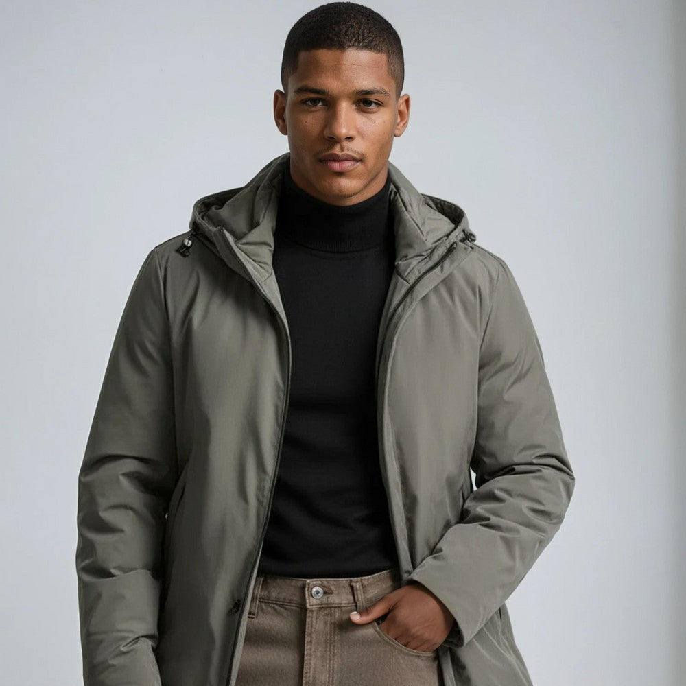 Herren-Winterjacke mit Kapuze, warmem Futter und wasserabweisender Außenschicht, Ansicht 3