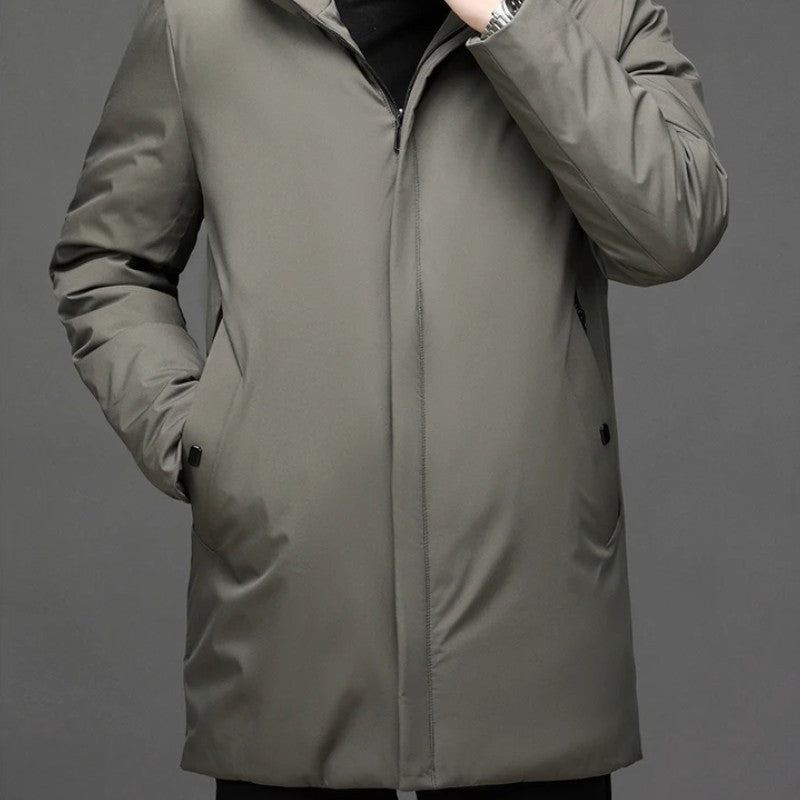 Herren-Winterjacke mit Kapuze, warmem Futter und wasserabweisender Außenschicht, Ansicht 4