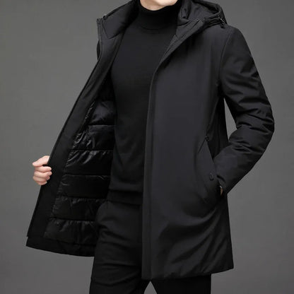 Herren-Winterjacke mit Kapuze, warmem Futter und wasserabweisender Außenschicht, Ansicht 5