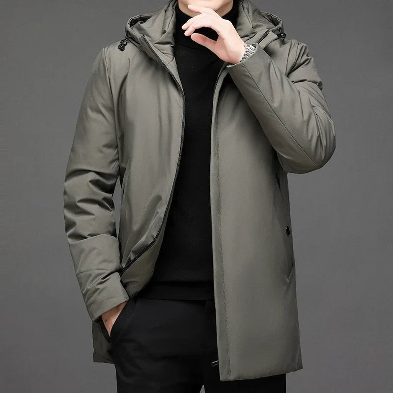 Herren-Winterjacke mit Kapuze, warmem Futter und wasserabweisender Außenschicht, Ansicht 6