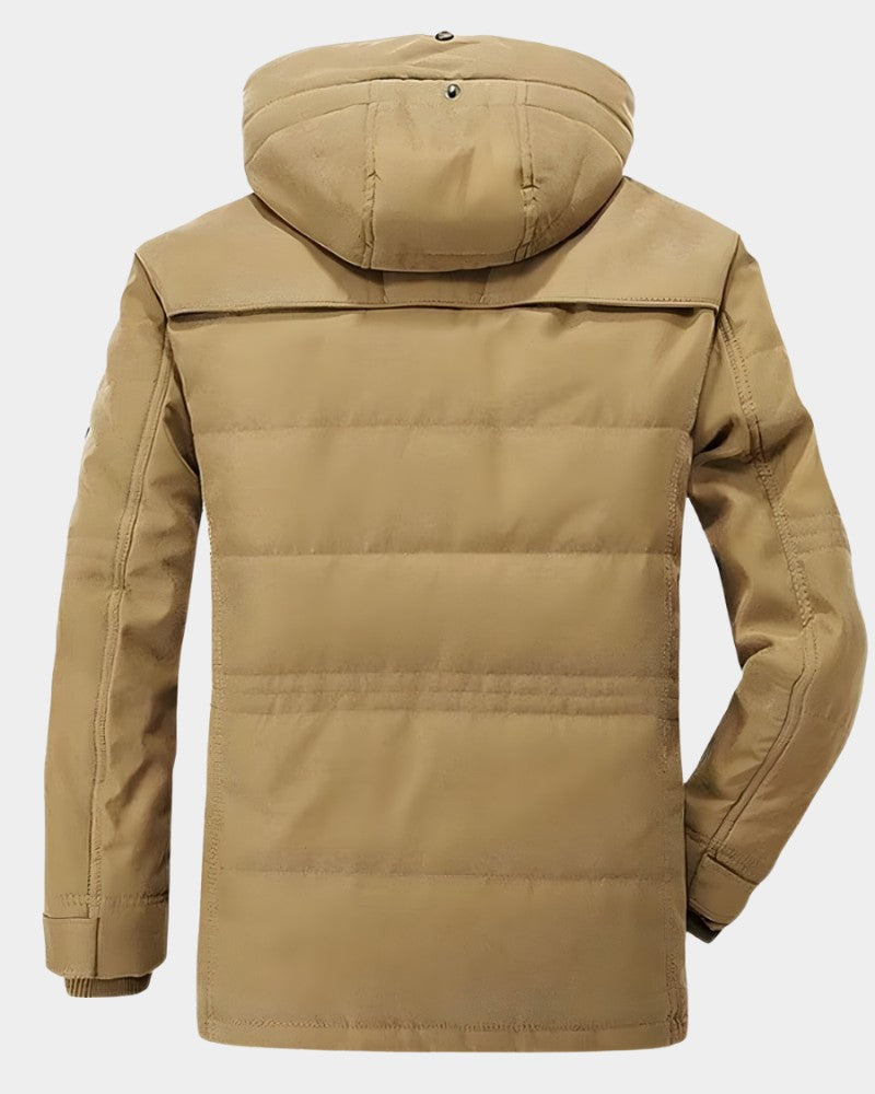 Herren-Winterparka mit Kapuze, Plüschfutter, Cordkragen und Pattentaschen, Ansicht 5