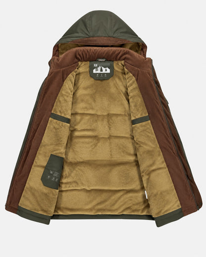 Herren-Winterparka mit Kapuze, Plüschfutter, Cordkragen und Pattentaschen, Ansicht 7