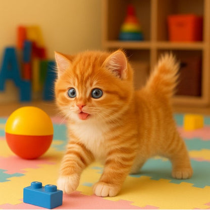 Interaktive Plüschkatze mit Laufbewegung, Miau-Geräusch und beweglichem Schwanz für Kinder, Ansicht 4