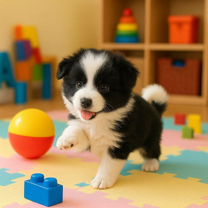 Interaktiver Plüschhund mit Laufbewegung, Bellgeräusch und wedelndem Schwanz für Kinder, Ansicht 3