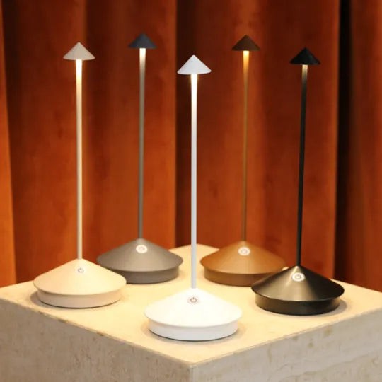 Kabellose LED-Tischlampe aus Aluminium, dimmbar und wiederaufladbar per USB für drinnen und draußen, Ansicht 16