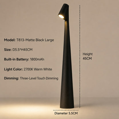 Kabellose LED-Tischlampe aus Metall mit Akku und 3-stufiger Touch-Dimmung, Ansicht 23