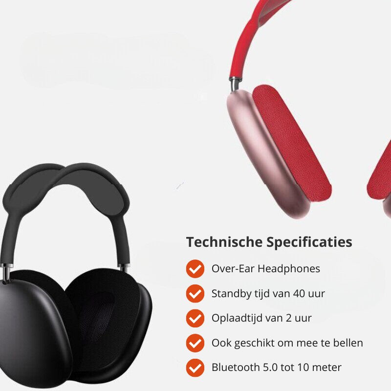 Kabellose Over-Ear-Kopfhörer mit Bluetooth 5.0, Mikrofon zum Telefonieren und 40 Stunden Laufzeit, Ansicht 6