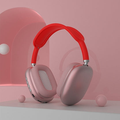 Kabellose Over-Ear-Kopfhörer mit Bluetooth 5.0, Mikrofon zum Telefonieren und 40 Stunden Laufzeit in Rot