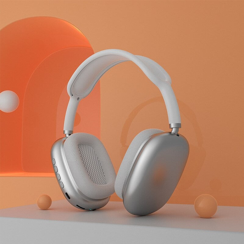 Kabellose Over-Ear-Kopfhörer mit Bluetooth 5.0, Mikrofon zum Telefonieren und 40 Stunden Laufzeit in Weiß