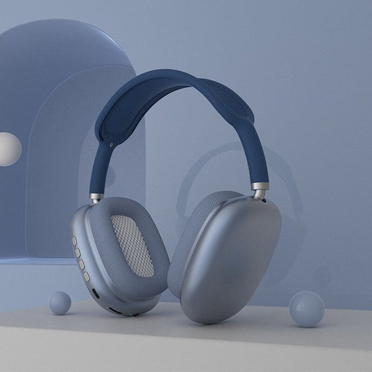 Kabellose Over-Ear-Kopfhörer mit Bluetooth 5.0, Mikrofon zum Telefonieren und 40 Stunden Laufzeit in Blau