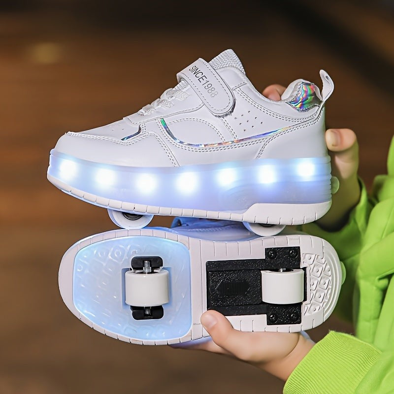 Kinder-Sneaker mit abnehmbaren Rollen, LED-Sohle und USB-Ladefunktion, Ansicht 6