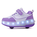 Kinder-Sneaker mit abnehmbaren Rollen, LED-Sohle und USB-Ladefunktion
