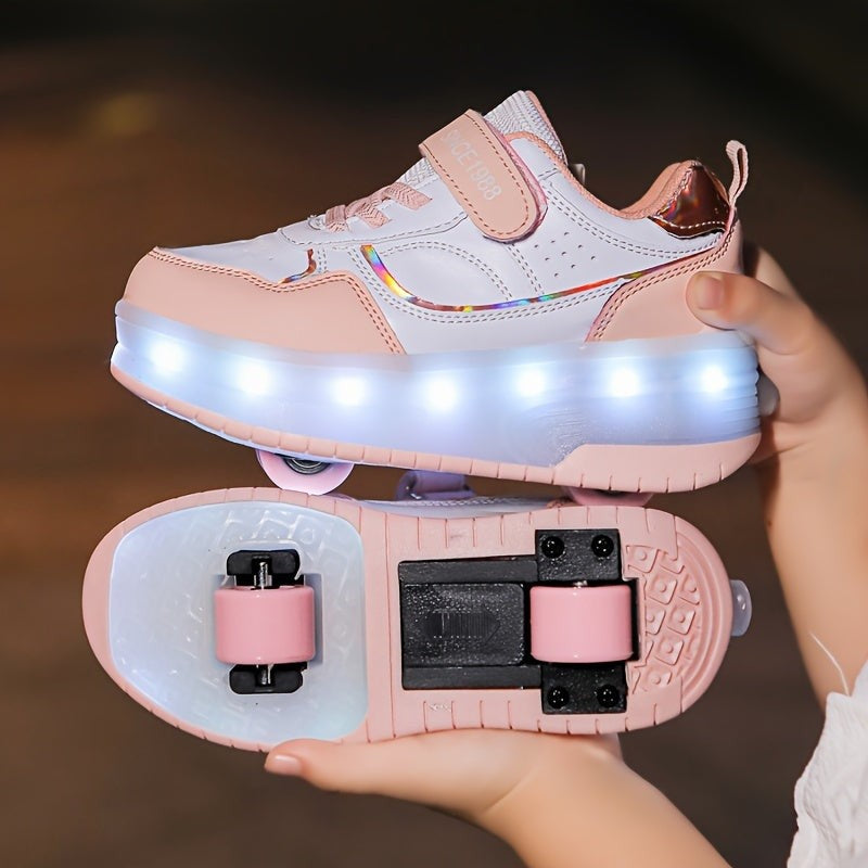 Kinder-Sneaker mit abnehmbaren Rollen, LED-Sohle und USB-Ladefunktion, Ansicht 7