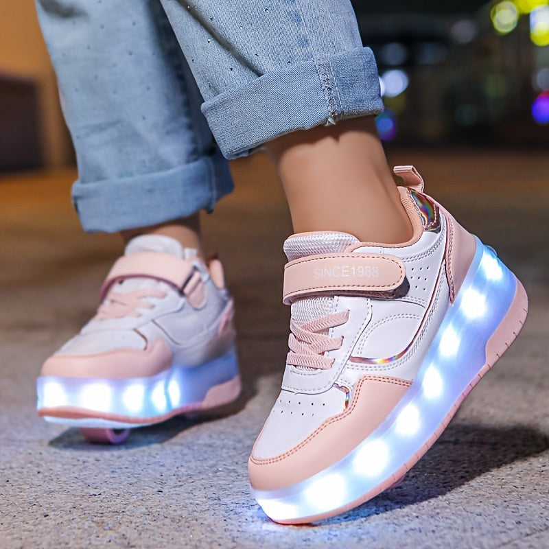 Kinder-Sneaker mit abnehmbaren Rollen, LED-Sohle und USB-Ladefunktion, Ansicht 9
