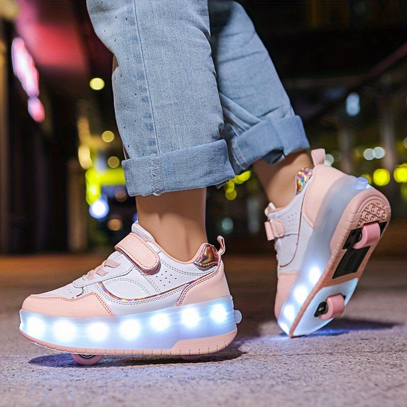 Kinder-Sneaker mit abnehmbaren Rollen, LED-Sohle und USB-Ladefunktion, Ansicht 10