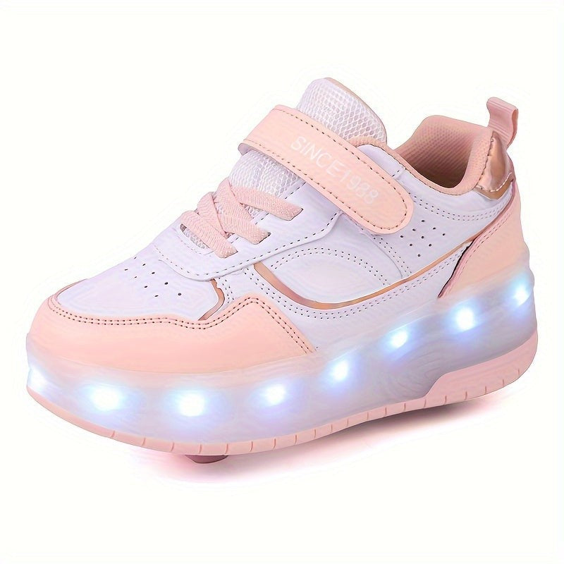 Kinder-Sneaker mit abnehmbaren Rollen, LED-Sohle und USB-Ladefunktion, Ansicht 12