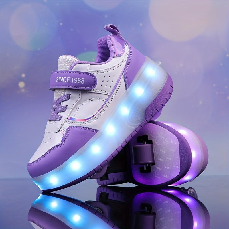 Kinder-Sneaker mit abnehmbaren Rollen, LED-Sohle und USB-Ladefunktion, Ansicht 13