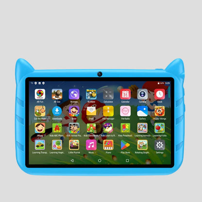 Kinder-Tablet mit 7-Zoll-Display, 4 GB RAM, 64 GB Speicher und Schutzhülle in Blau