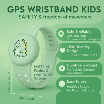 Kinderarmband mit rundem Tracker-Gehäuse, fröhlichem Motiv und verstellbarem Riemen, Ansicht 8