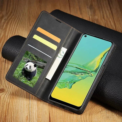 Klapphülle in Lederoptik mit Magnetverschluss, Kartenfächern und Standfunktion für Samsung Galaxy, Ansicht 5
