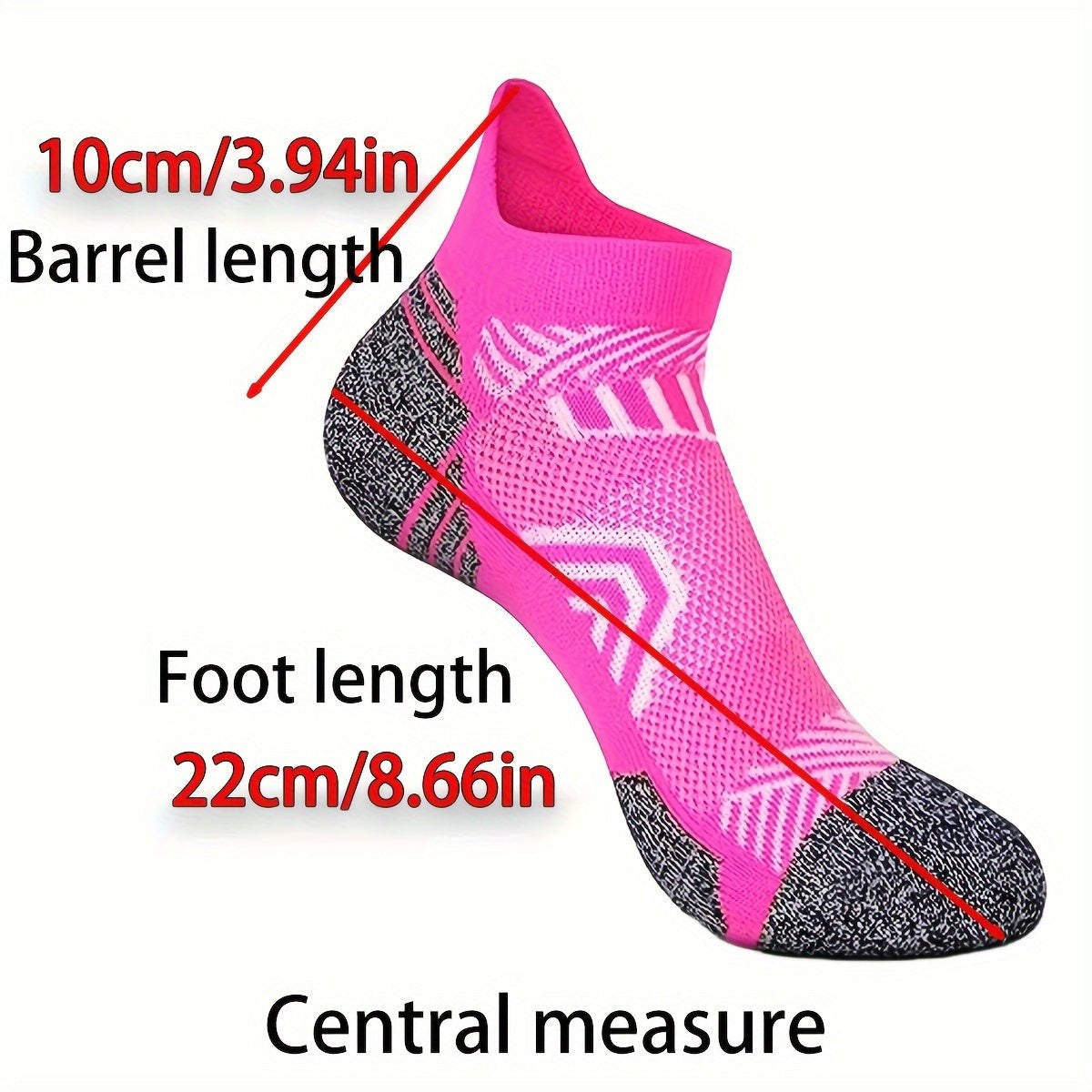 Kurze Damen-Sportsocken mit Kompressionsstrick und gepolsterter Sohle im 5er-Set, Ansicht 9