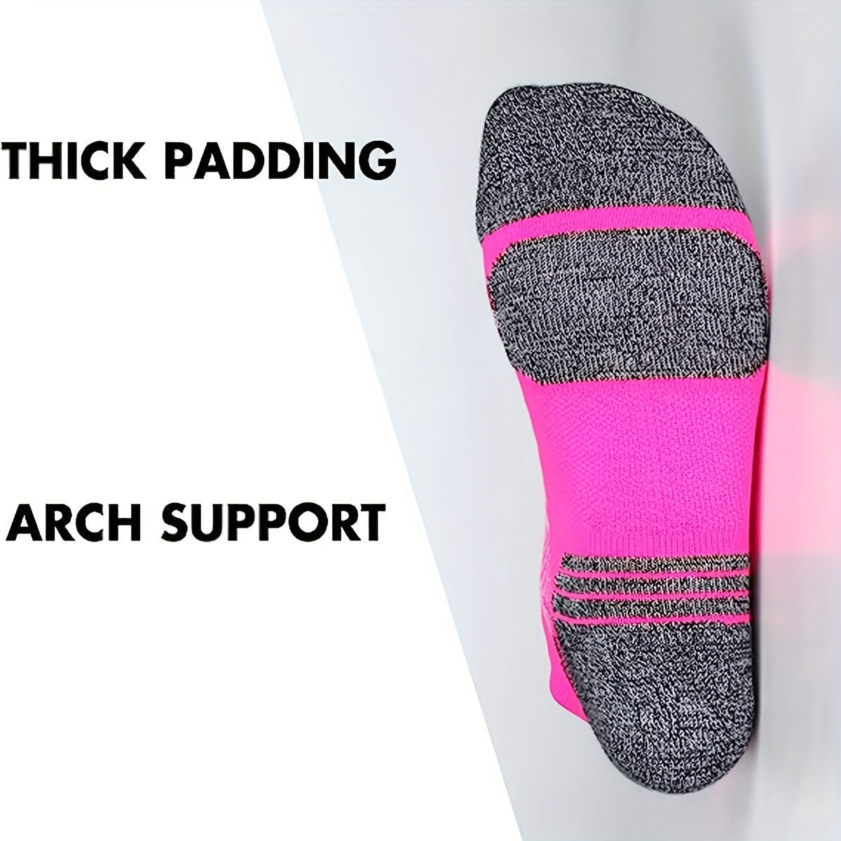 Kurze Damen-Sportsocken mit Kompressionsstrick und gepolsterter Sohle im 5er-Set, Ansicht 15