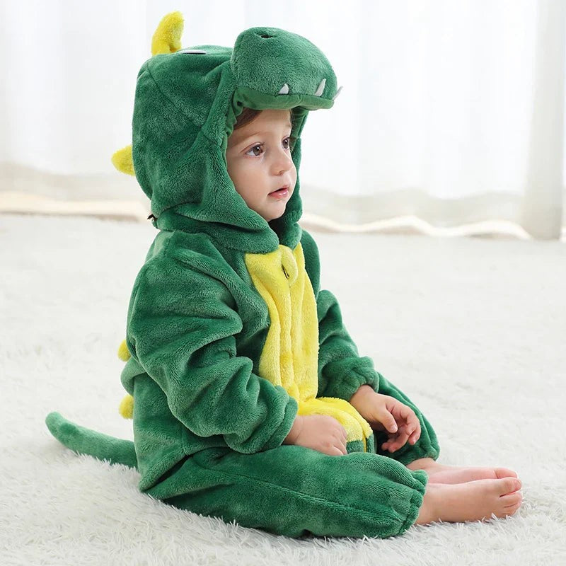 Kuscheliger Baby-Overall mit Tiermotiv, Kapuze und Reißverschluss aus Baumwolle und Polyester, Ansicht 2