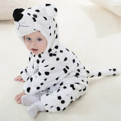 Kuscheliger Baby-Overall mit Tiermotiv, Kapuze und Reißverschluss aus Baumwolle und Polyester, Ansicht 6
