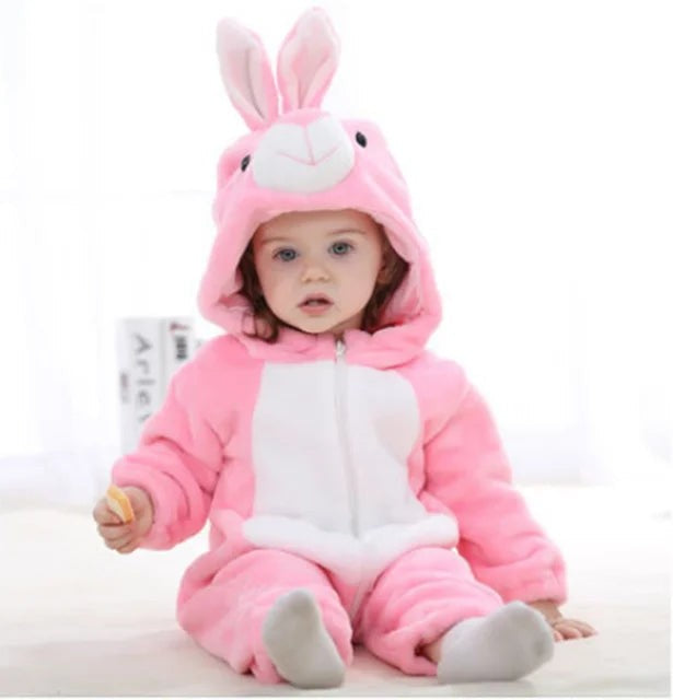 Kuscheliger Baby-Overall mit Tiermotiv, Kapuze und Reißverschluss aus Baumwolle und Polyester, Ansicht 7