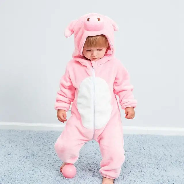 Kuscheliger Baby-Overall mit Tiermotiv, Kapuze und Reißverschluss aus Baumwolle und Polyester, Ansicht 8