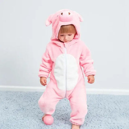 Kuscheliger Baby-Overall mit Tiermotiv, Kapuze und Reißverschluss aus Baumwolle und Polyester, Ansicht 8