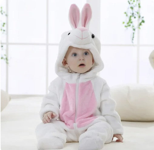 Kuscheliger Baby-Overall mit Tiermotiv, Kapuze und Reißverschluss aus Baumwolle und Polyester, Ansicht 9