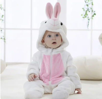 Kuscheliger Baby-Overall mit Tiermotiv, Kapuze und Reißverschluss aus Baumwolle und Polyester, Ansicht 9