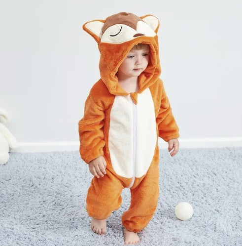 Kuscheliger Baby-Overall mit Tiermotiv, Kapuze und Reißverschluss aus Baumwolle und Polyester, Ansicht 13