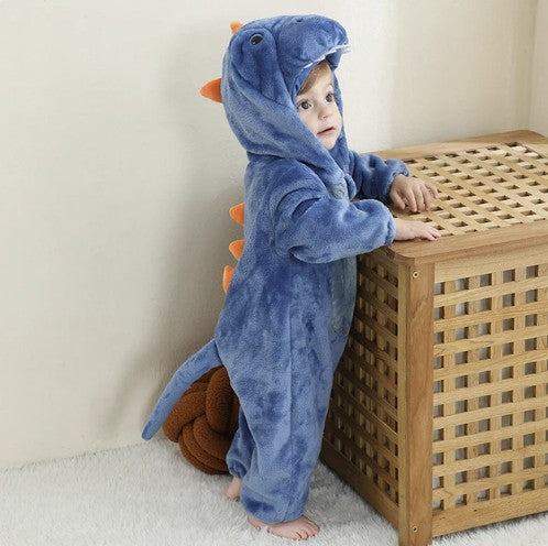 Kuscheliger Baby-Overall mit Tiermotiv, Kapuze und Reißverschluss aus Baumwolle und Polyester, Ansicht 16