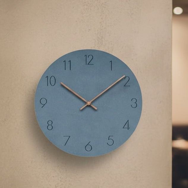 Lautlose Wanduhr aus MDF mit Zeigern aus Walnussholz im skandinavischen Design, Ansicht 7
