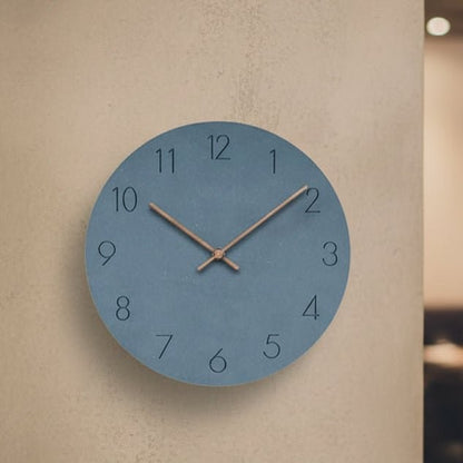 Lautlose Wanduhr aus MDF mit Zeigern aus Walnussholz im skandinavischen Design, Ansicht 7