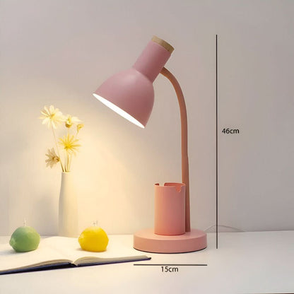 LED-Schreibtischlampe aus Metall mit integriertem Stifthalter und drei Lichtfarben für Büro und Homeoffice, Ansicht 11