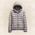 Leichte Damen-Steppjacke mit Kapuze und Reißverschluss für die Übergangszeit