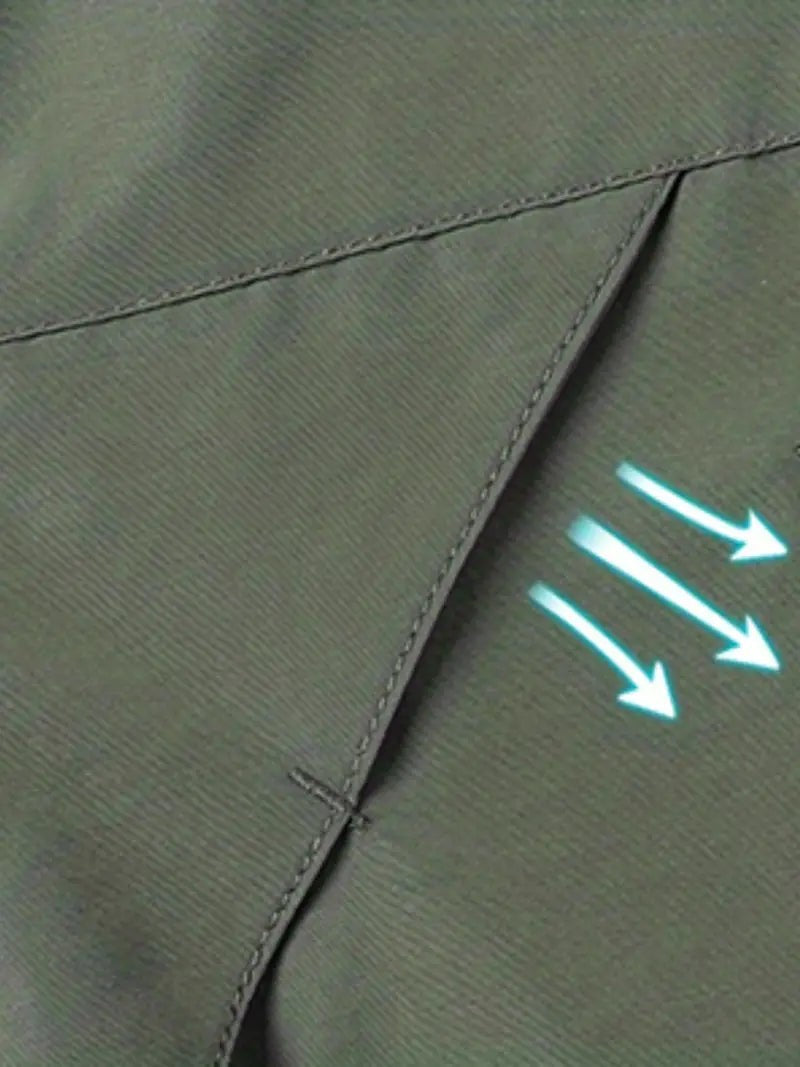 Leichte Herren-Outdoorjacke mit Kapuze, Stehkragen und Brusttasche für Wind und leichten Regen, Ansicht 7