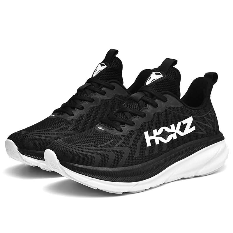 Leichte Laufschuhe mit gedämpfter Sohle und atmungsaktivem Mesh-Obermaterial für Training und Alltag in Schwarz/Weiß
