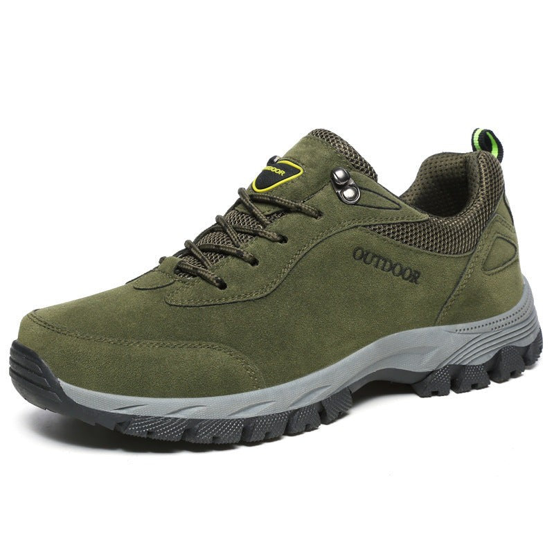 Leichte Wanderschuhe für Herren mit rutschfester Profilsohle und wasserabweisendem Obermaterial in Grün