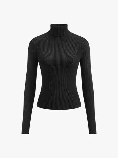 Leichter Damen-Rollkragenpullover aus Rippstrick mit schmaler Passform, Ansicht 10