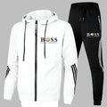 Leichter Trainingsanzug für Herren aus atmungsaktivem Polyester mit Kapuzenjacke und Jogginghose