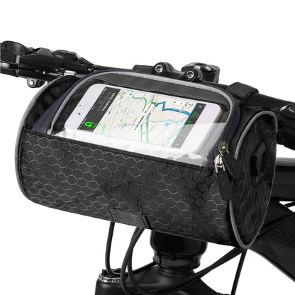 Lenkertasche für das Fahrrad mit Touchscreen-Handyfenster, Klettbefestigung und wasserabweisendem Stoff, Ansicht 4
