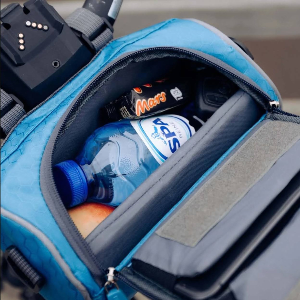Lenkertasche für das Fahrrad mit Touchscreen-Handyfenster, Klettbefestigung und wasserabweisendem Stoff, Ansicht 8